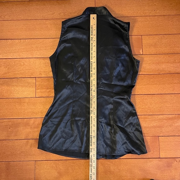 Y2K Vertigo Paris Black Satin Top XS - Picture 7 of 7